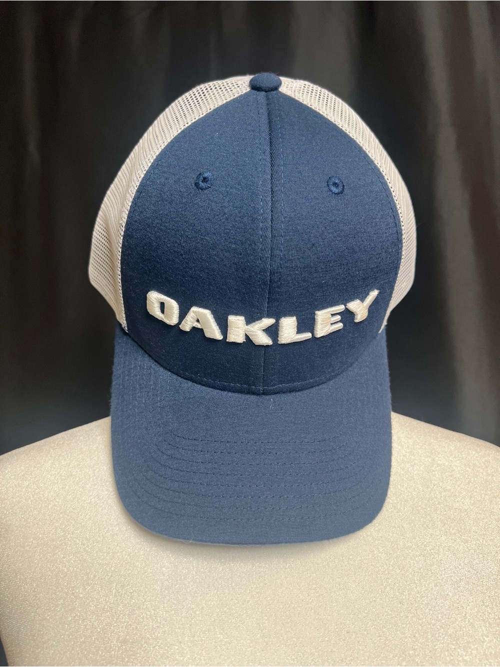 Oakley Navy & White Mesh SnapBack Trucker Hat